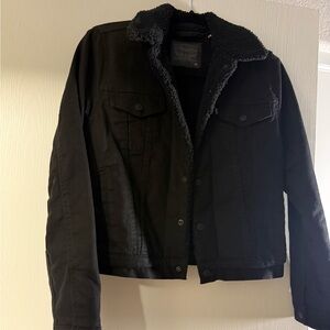 Women’s Black Sherpa-Lined Jacket